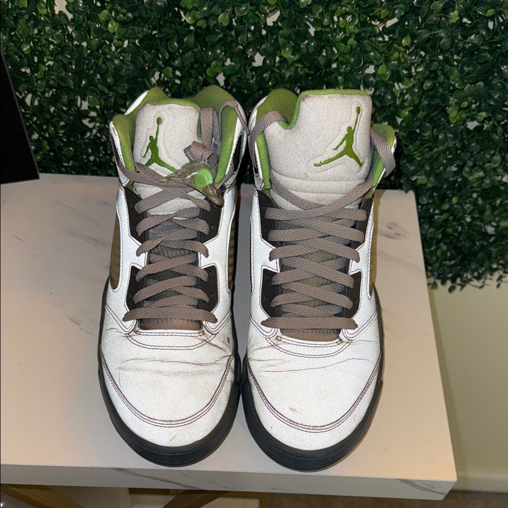 Jordan White and Green High-Tops